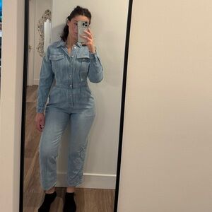 Express Light Blue Women's Denim Overalls